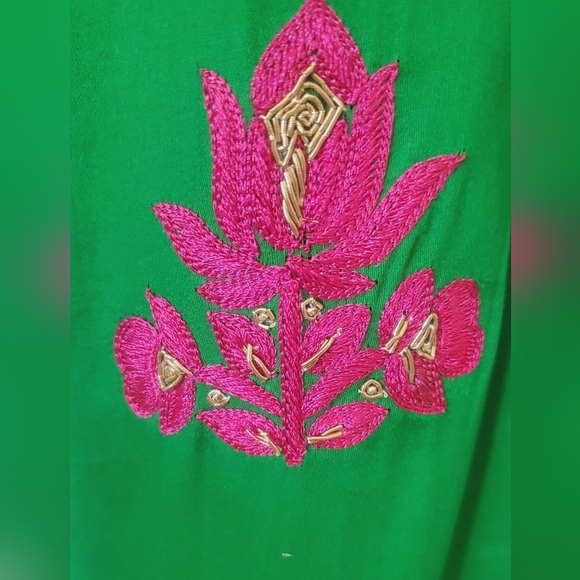 💚5/$25 Kashmiri Tunic Pakistani Indian Kurti Chikan Traditional Dress Size 4 - Picture 9 of 11
